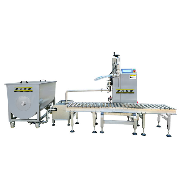 桶裝辣椒醬生產(chǎn)線-稱重辣椒醬灌裝機(jī)械